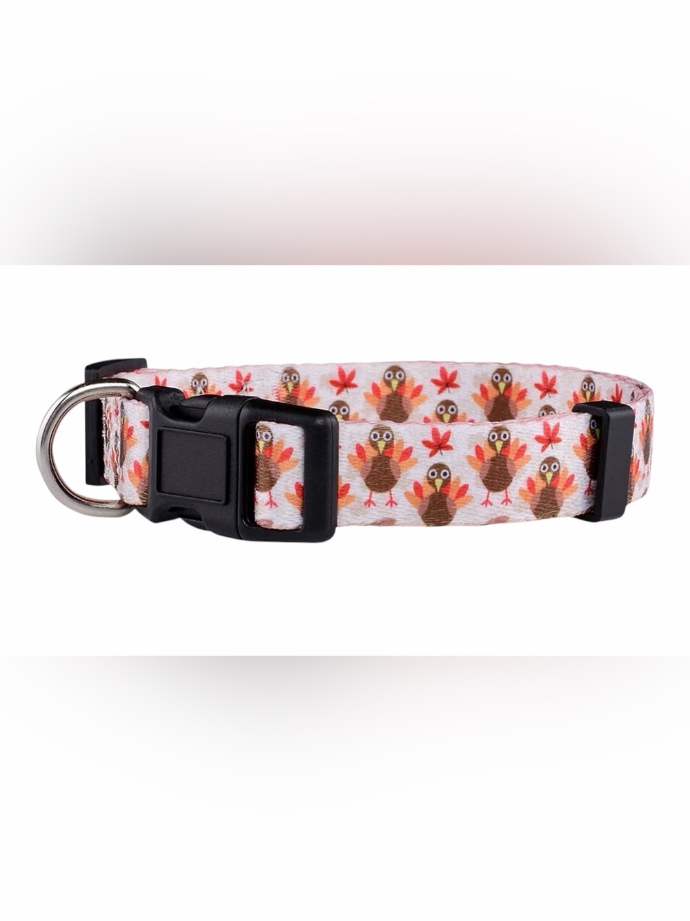 Native Pup Holiday Fall Thanksgiving Turkey Dog Collar - Large
